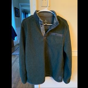 Quarter button up sweatshirt